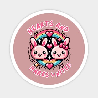 Hearts and Hares United Magnet